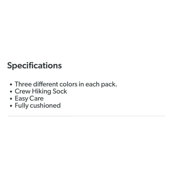 OMNI-WOOL 3-Pack Merino Wool Sz Large Hikers Wicking Arch Support Socks NWT - Picture 10 of 14